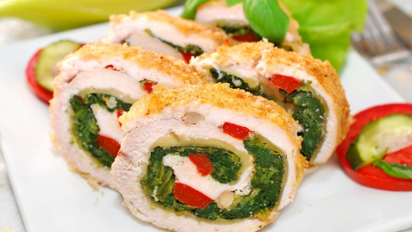 Куриный рулет с апельсином
