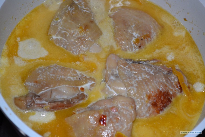 Куриные бедра с горчицей и сливками