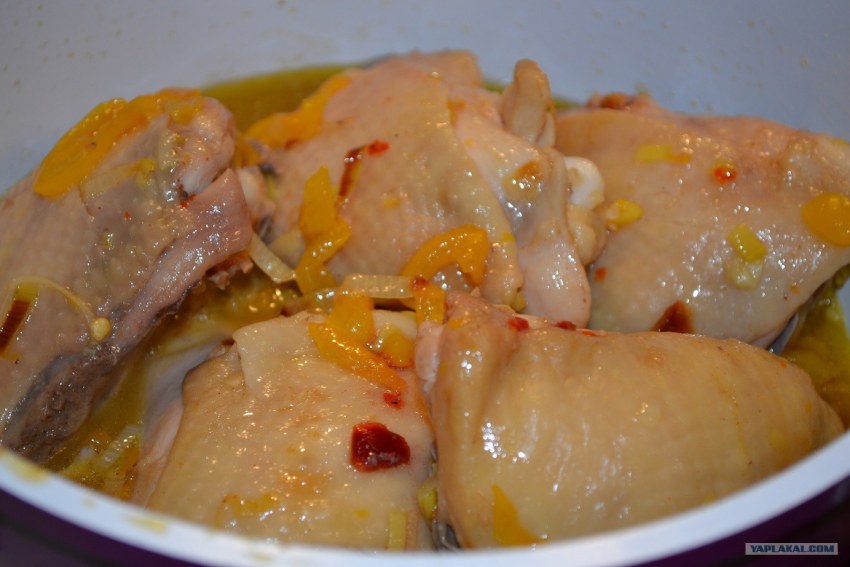 Куриные бедра с горчицей и сливками