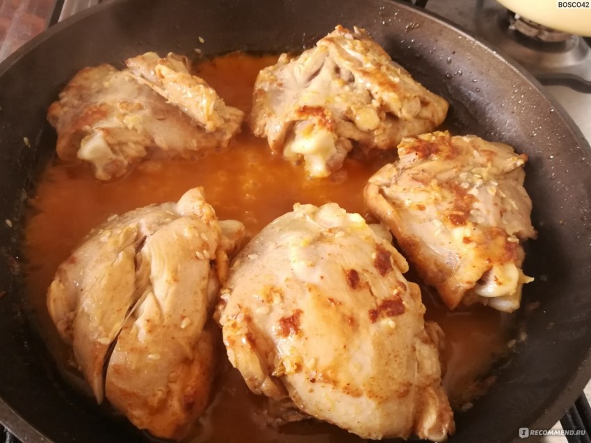 Куриные бёдрышки в сливочном соусе