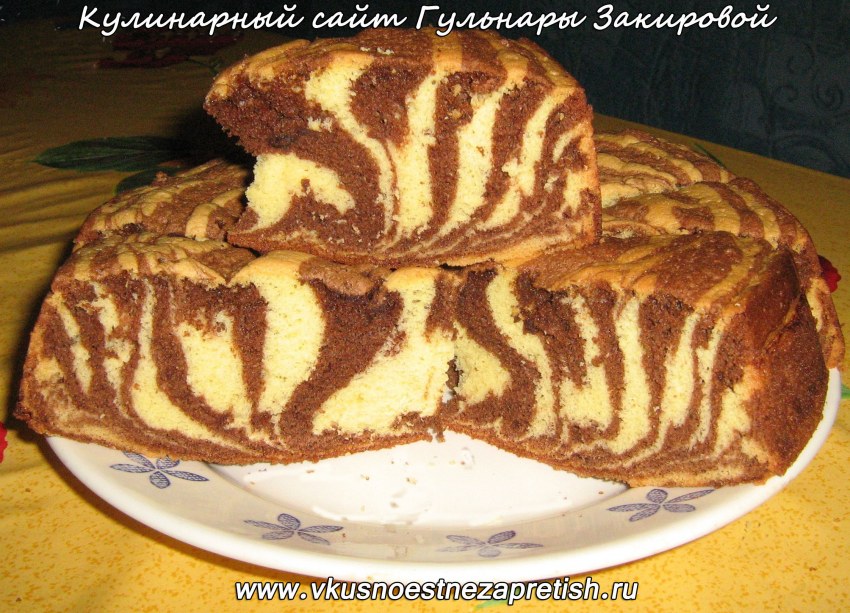 Пирог манник Зебра
