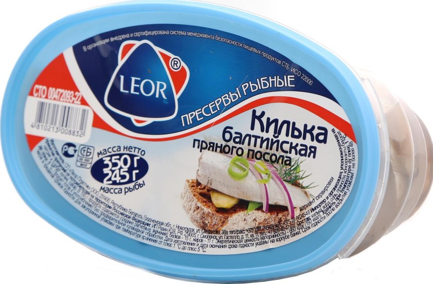 Килька пряного посола Балтийский берег 800гр.