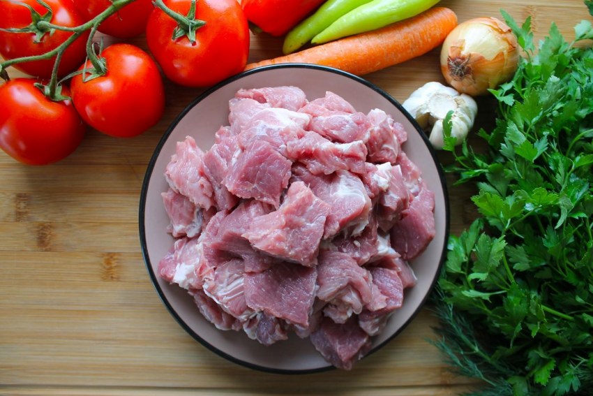 Фото сена отдельно с мясом жареной