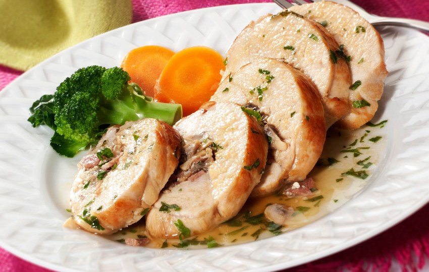 Куринной рулет из куриной грудки