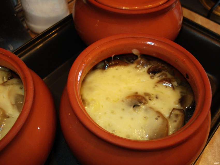 Мясо в горшочках