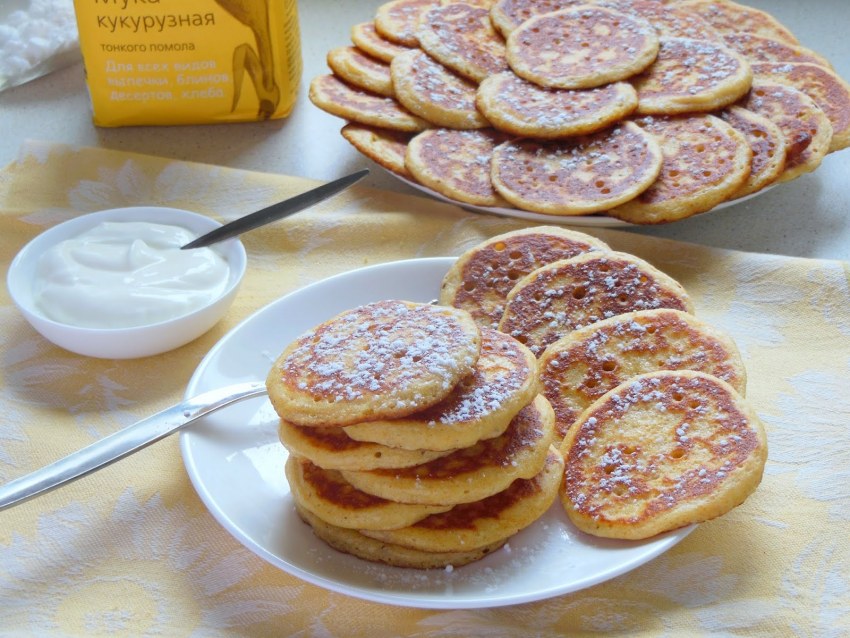 Оладьи на кукурузной муке