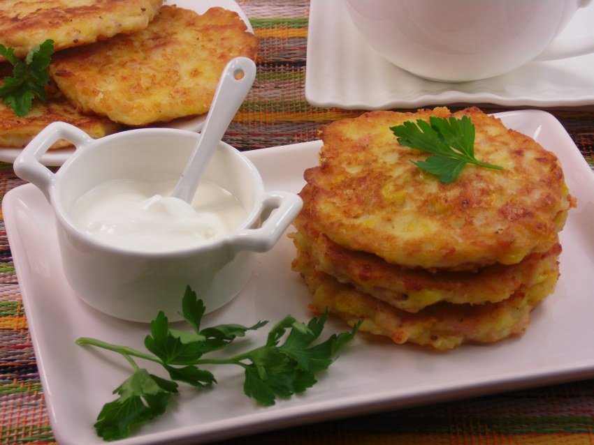 Кукурузные оладьи