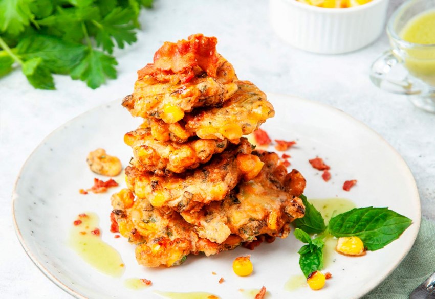 Кукурузные оладьи с фаршем
