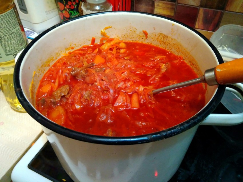 Борщ с мясом в ДОУ