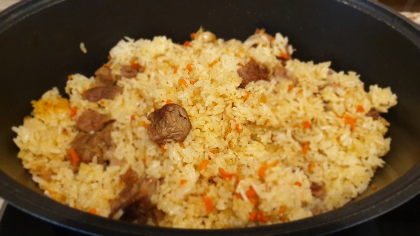 Плов в мультиварке с курицей пошаговый
