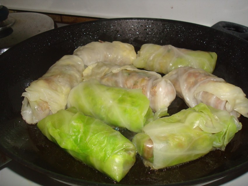 Голубцы с говяжьим фаршем и капустой