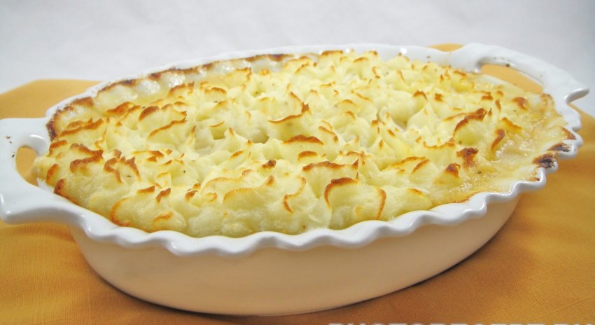 Запеканка с картофельным пюре