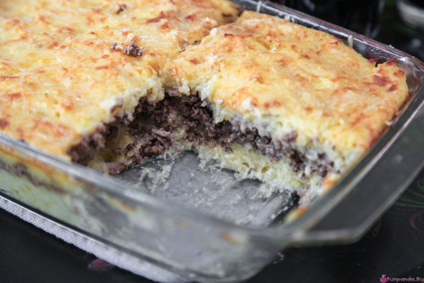 Запеканка из картофеля и фарша в духовке с сыром
