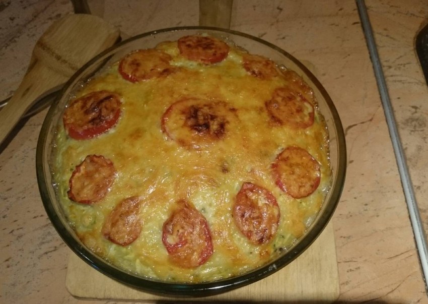 Запеканка с ветчиной и сыром