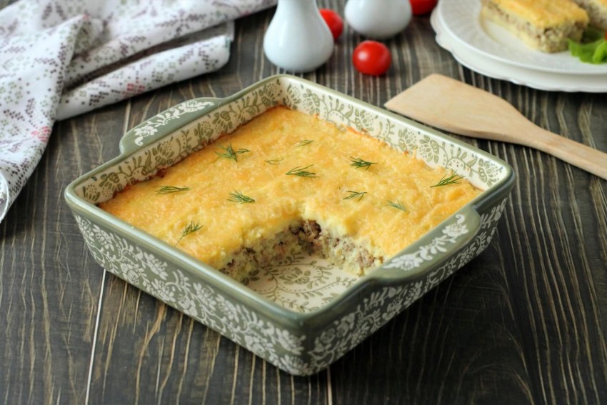 Мясной гратен