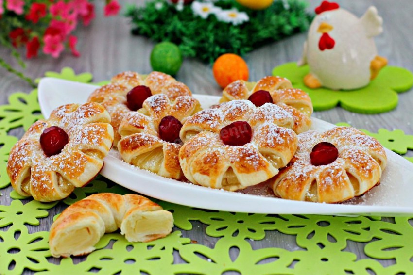 Ананасовые кольца в слоеном