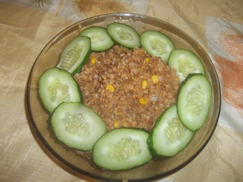 Гречка с отбивной