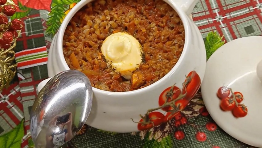 Гречка по-купечески с говядиной