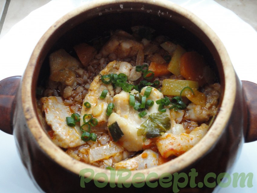 Гречка с мясом и овощами