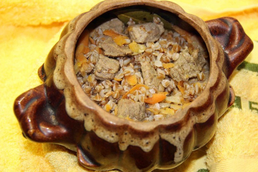 Гречневая каша с грибами и овощами