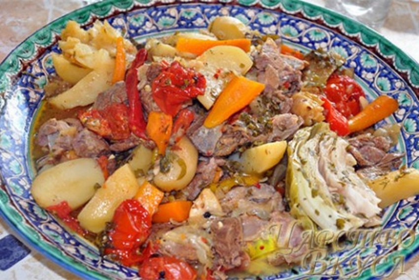 Перцы с мясом с картошкой