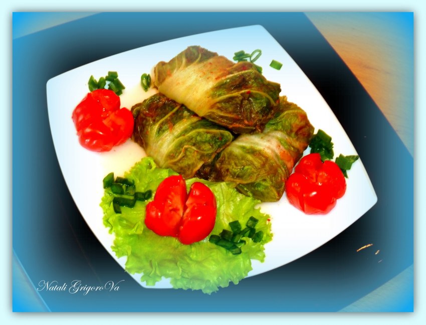 Голубцы с говяжьим фаршем и капустой