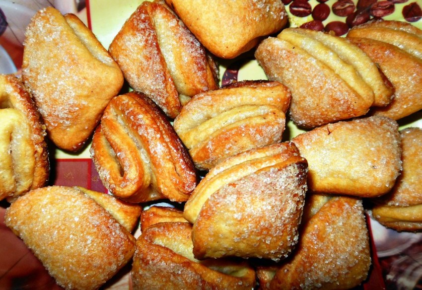 Творожное печенье с яблоками