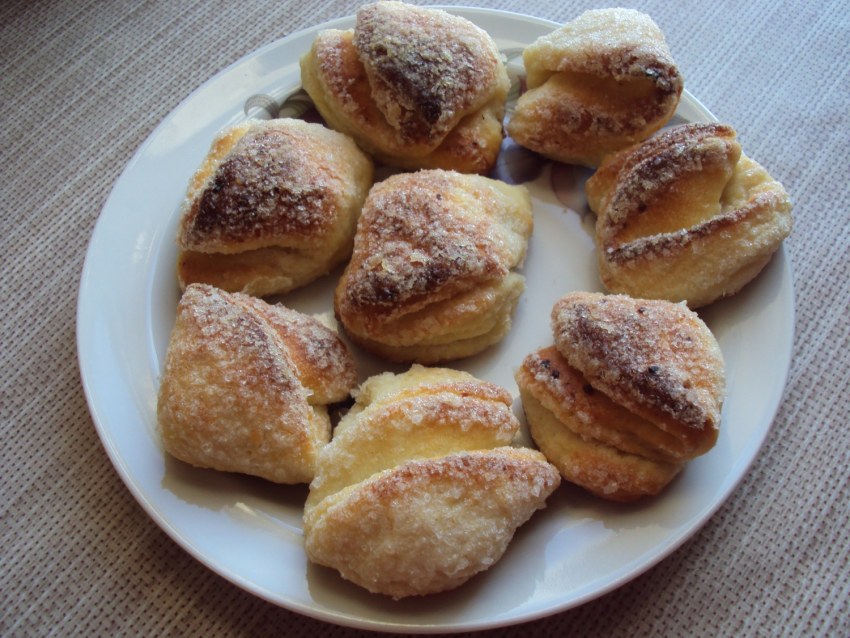 Творожное печенье с яблоками