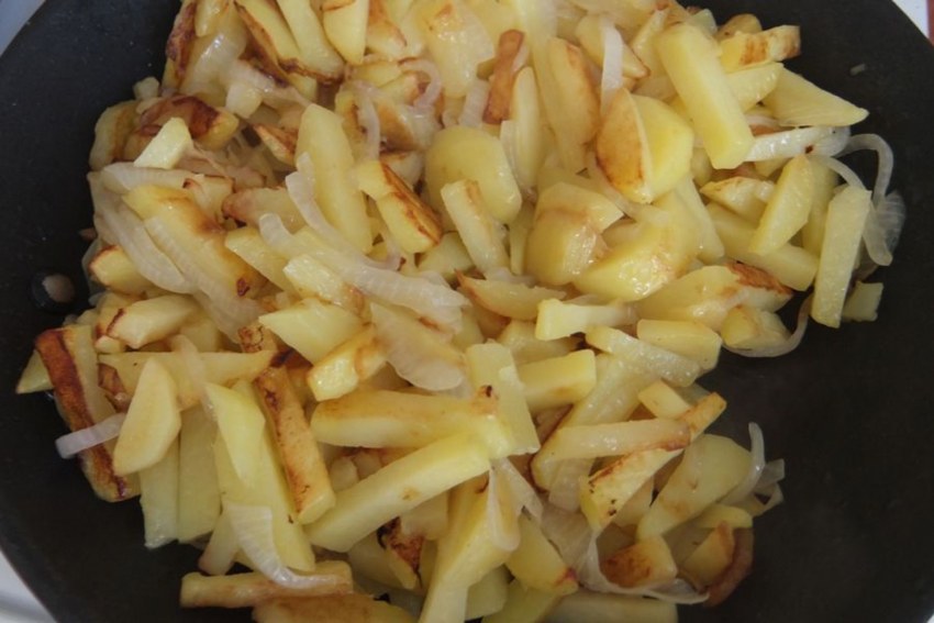 Мини картофель с лисичками