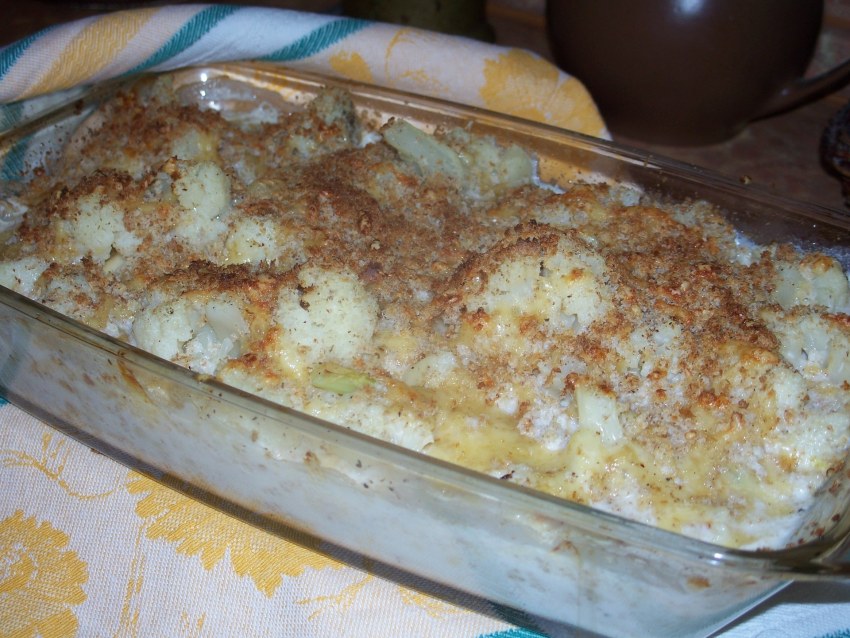 Курица с цветной капустой в духовке