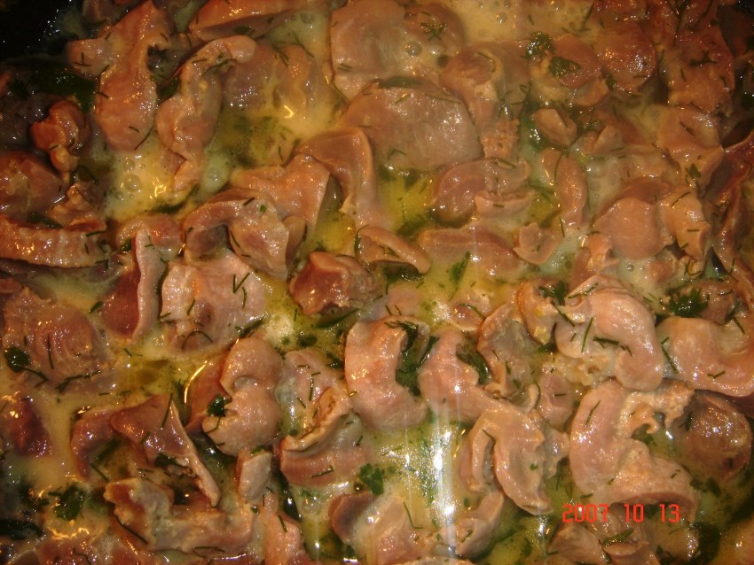 Куриные желудочки неочищенные