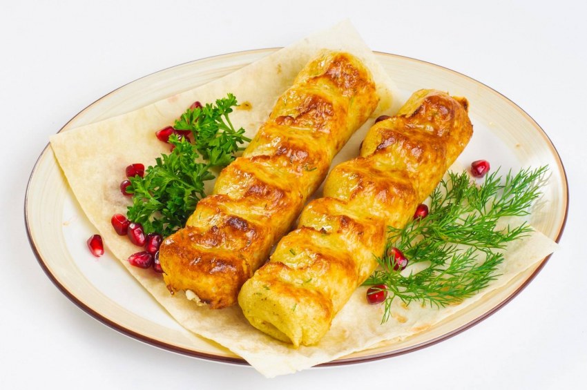 Шашлык из рыбы в ресторане