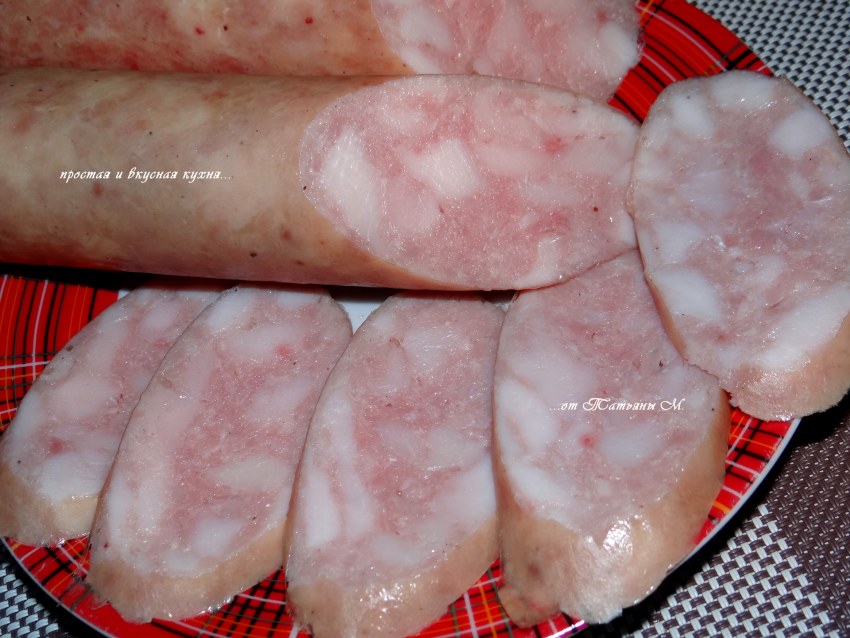 Домашняя куриная колбаса в домашних