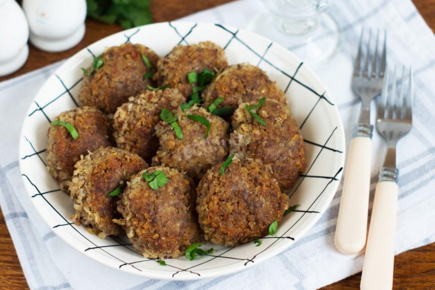С фарш рыбный с фасолью