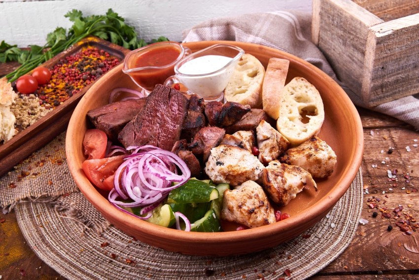 Ассорти из шашлыка курица, свинина