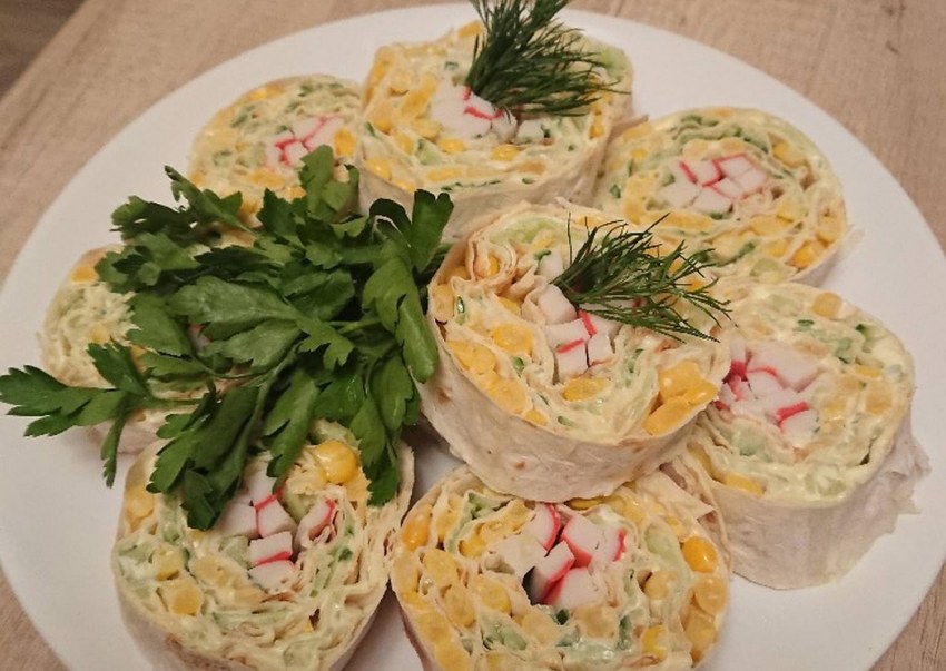 Корзинка из лаваша для салата