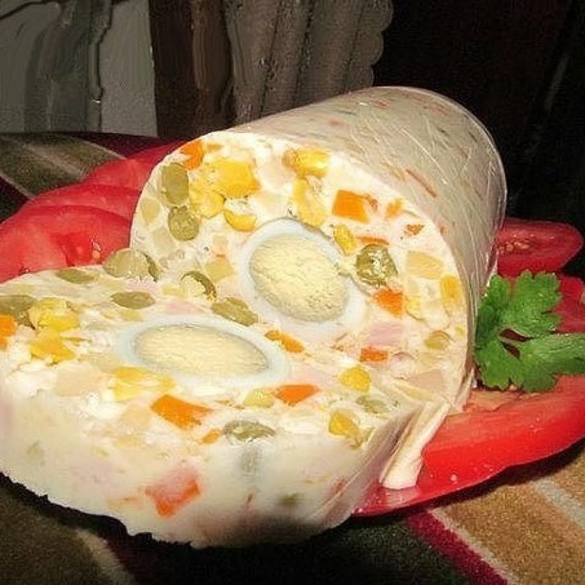 Рулет с крабовыми палочками