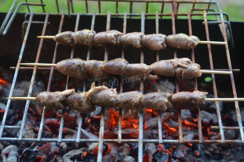 Перепелка на гриле с овощами