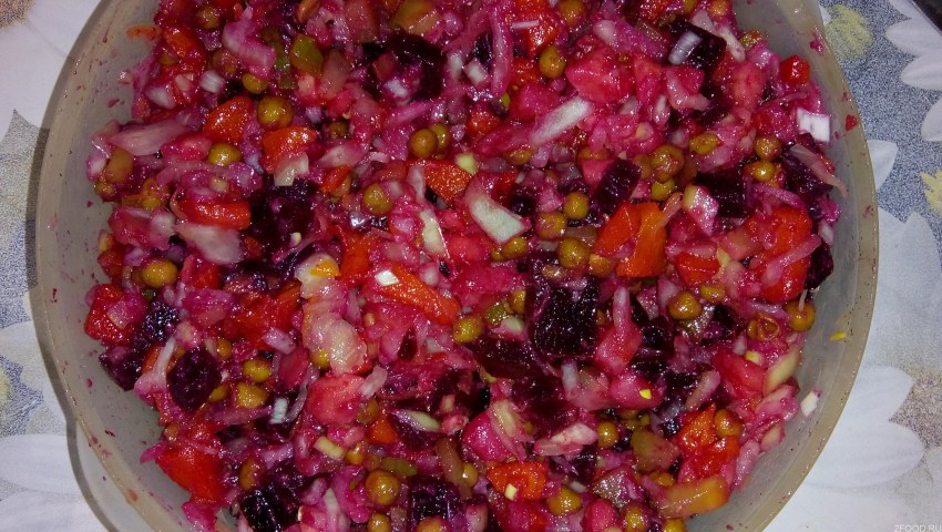 Поэтапное приготовление винегрета