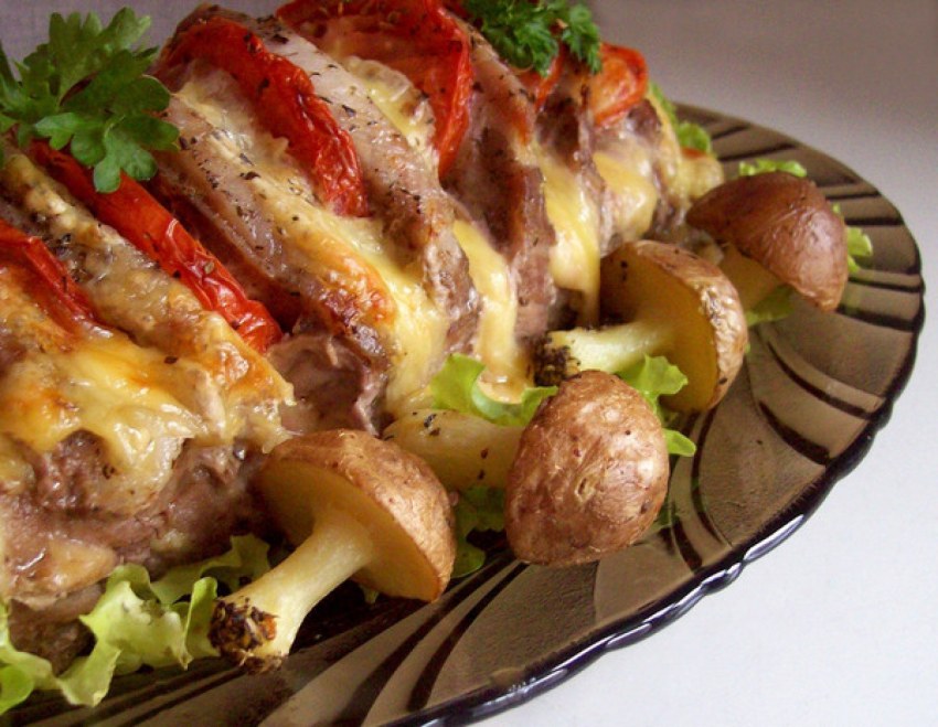 Фаршированные куриные окорочка