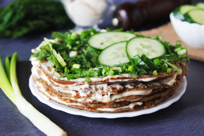 Печёночный пирог с рисом