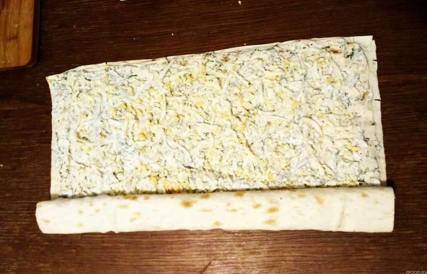 Рулетики из лаваша с огурцом