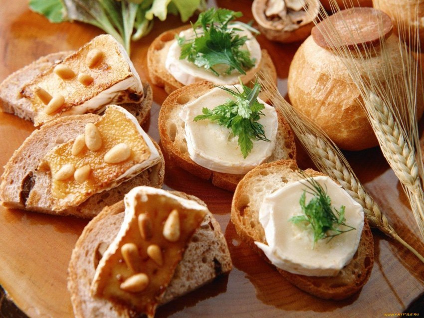Закуски в булочках