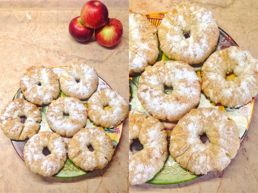 Слойки с ананасами консервированными