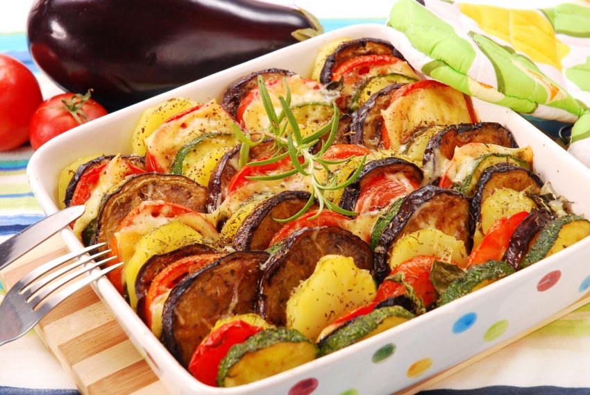 Рататуй с мясом бешамель