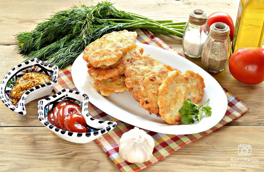 Рубленые куриные котлетки из филе