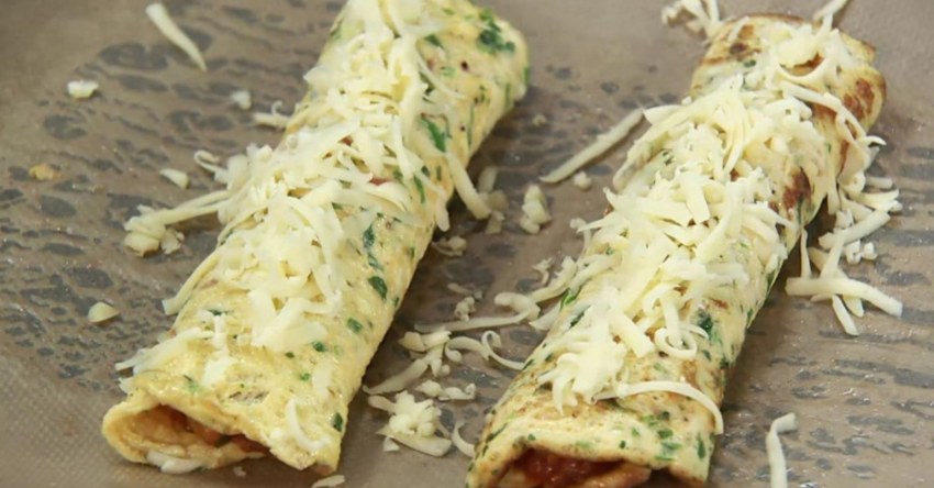 Лаваш с творогом и зеленью