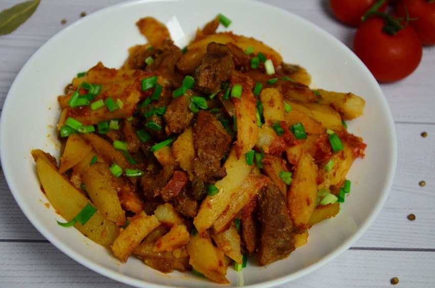 АЗУ по-татарски с солеными огурцами