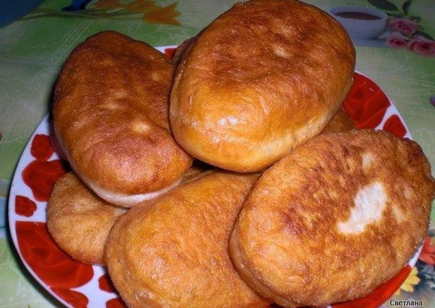 Пирожки с капустой жареные без дрожжей