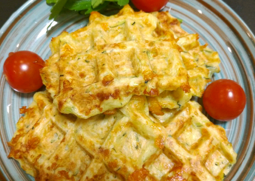 Кабачковые вафли в вафельнице